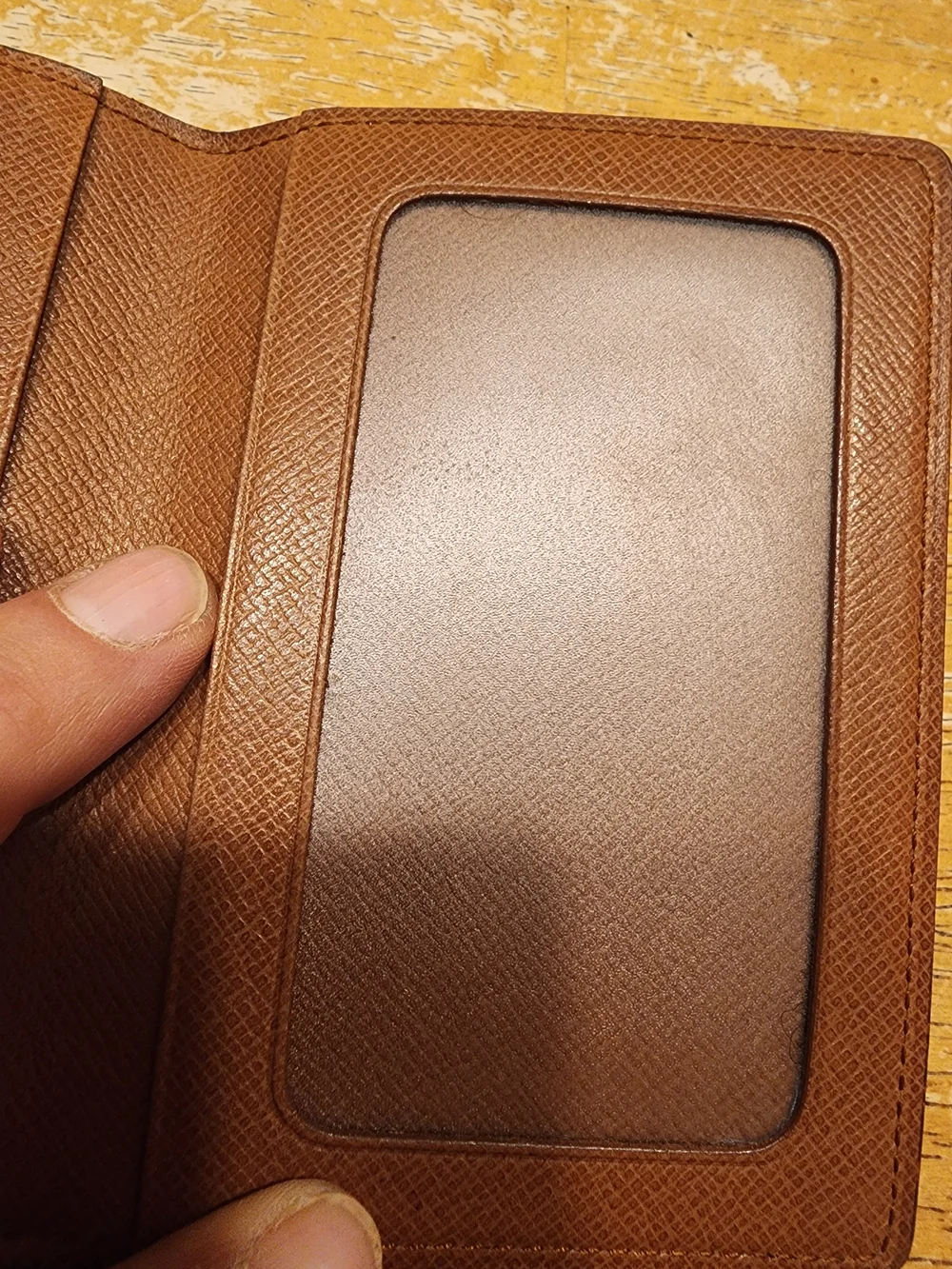 Louis Vuitton Monogram Canvas Card Case in Brown and Gold